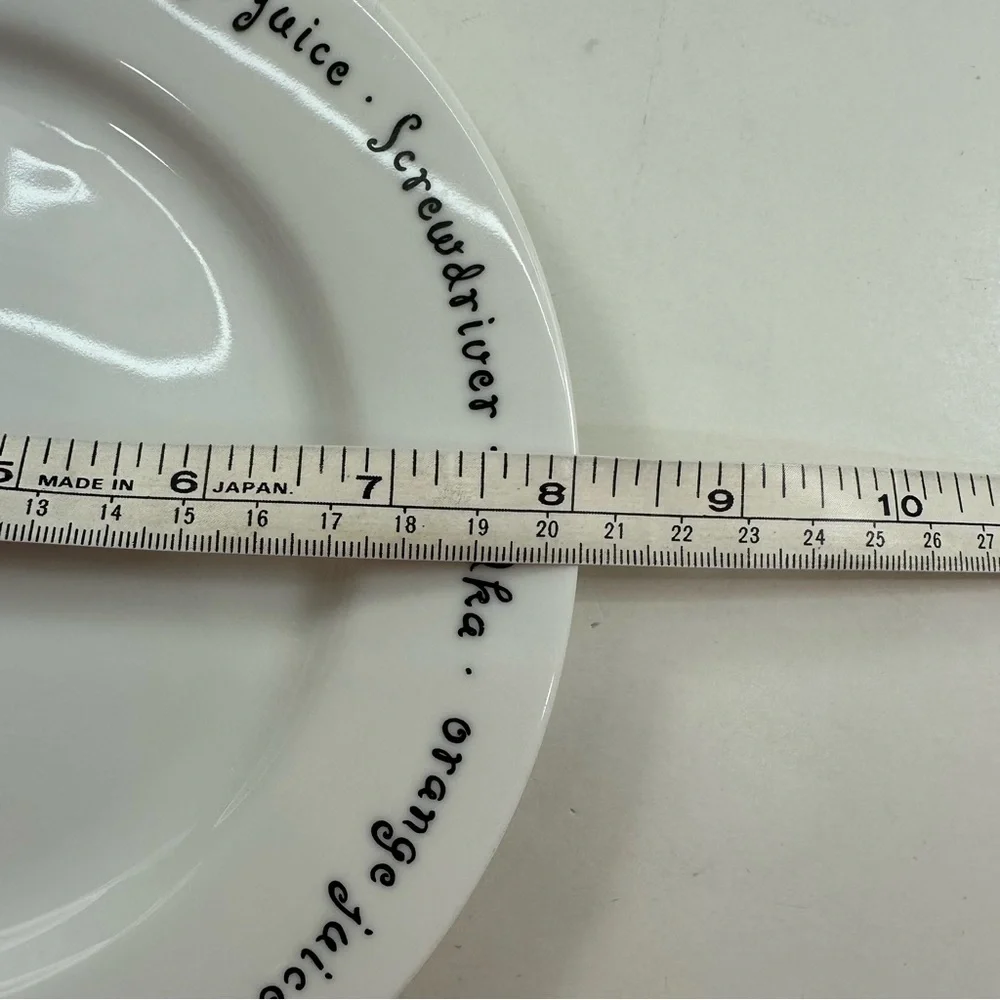 4 Pottery Barn Bar Lingo Cocktail Appetizer Plates 8